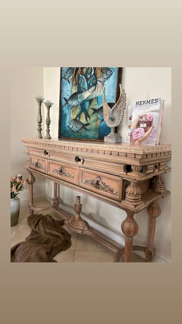 کنسول کلاسیک آکاژو تمام چوب راش