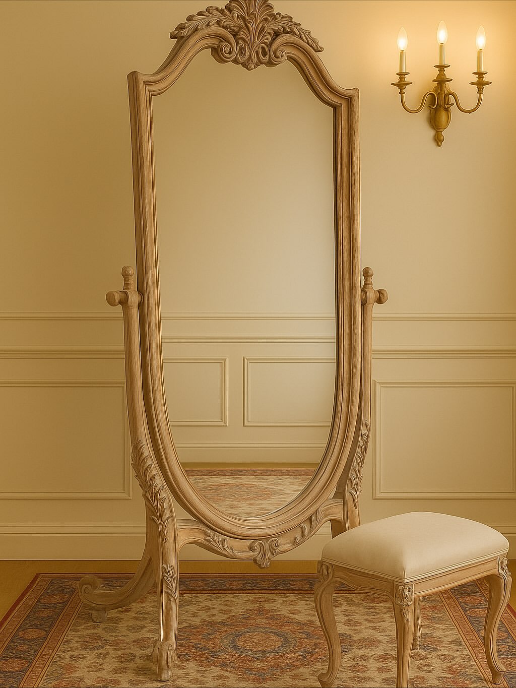 آینه قدی کلاسیک چوبی آرکا