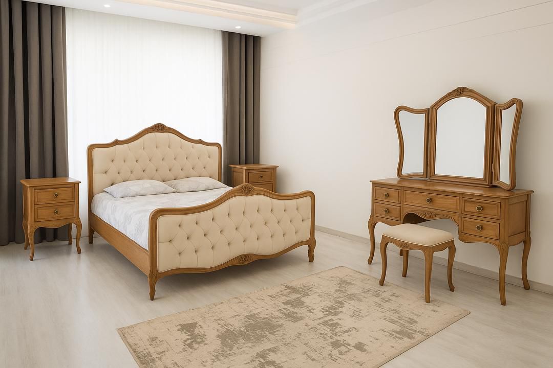 سرویس خواب مدل پروانه تمام چوب راش